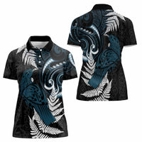 New Zealand Tui Bird Women Polo Shirt Maori Kowhaiwhai LT7 - Polynesian Pride