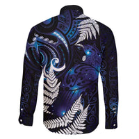 New Zealand Maori Matariki Family Matching Off The Shoulder Long Sleeve Dress and Hawaiian Shirt Tui Bird Galaxy LT7 - Polynesian Pride