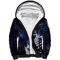 New Zealand Maori Matariki Sherpa Hoodie Tui Bird Galaxy LT7 Unisex Galaxy - Polynesian Pride