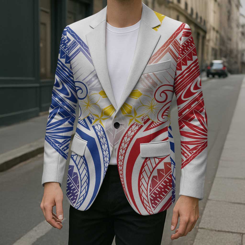 Philippines Tribal Sun Personalized Blazer Hunting Eagle