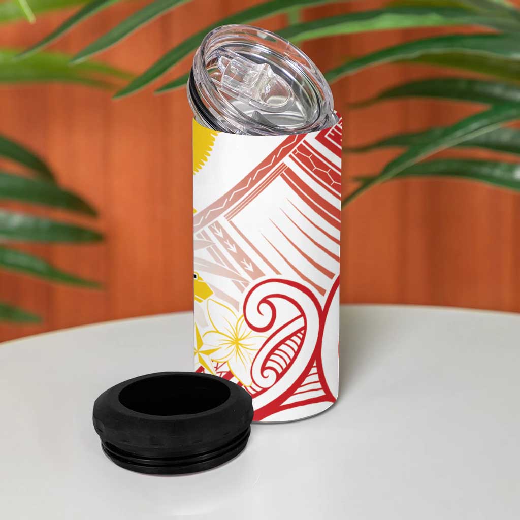 Philippines Tribal Sun Personalized 4 in 1 Can Cooler Tumbler Hunting Eagle