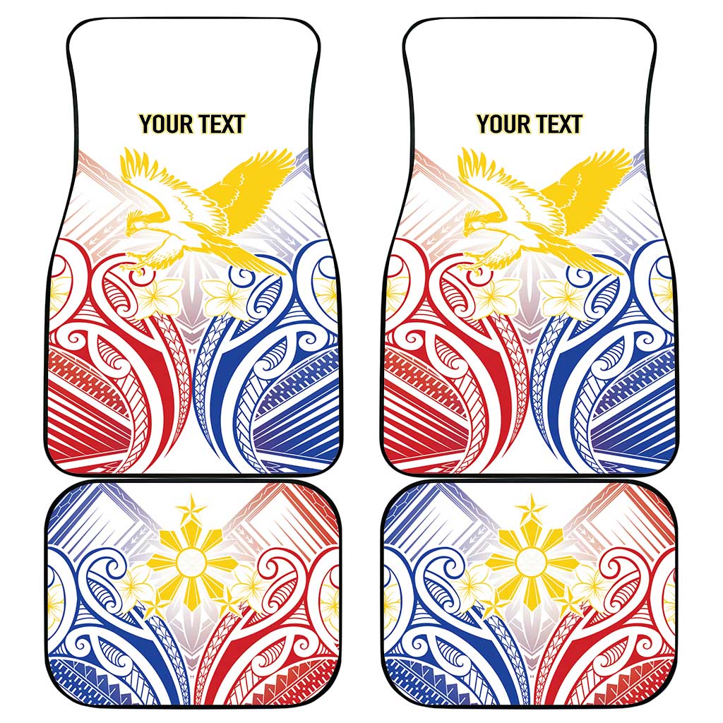 Philippines Tribal Sun Personalized Car Mats Hunting Eagle