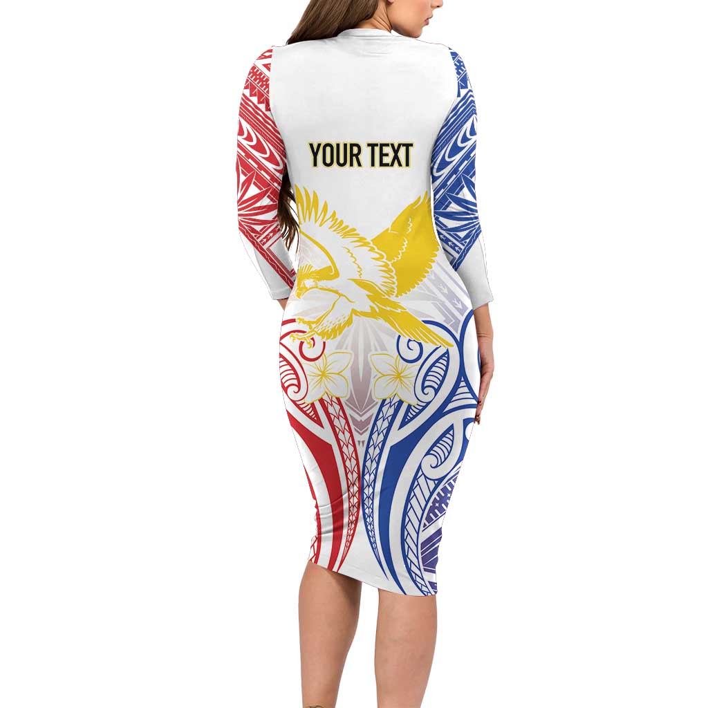 Philippines Tribal Sun Personalized Family Matching Long Sleeve Bodycon Dress and Hawaiian Shirt Hunting Eagle LT7 - Polynesian Pride