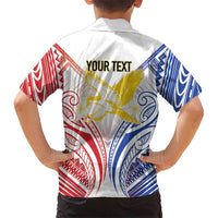 Philippines Tribal Sun Personalized Family Matching Puletasi and Hawaiian Shirt Hunting Eagle