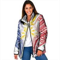 Philippines Tribal Sun Personalized Padded Jacket Hunting Eagle