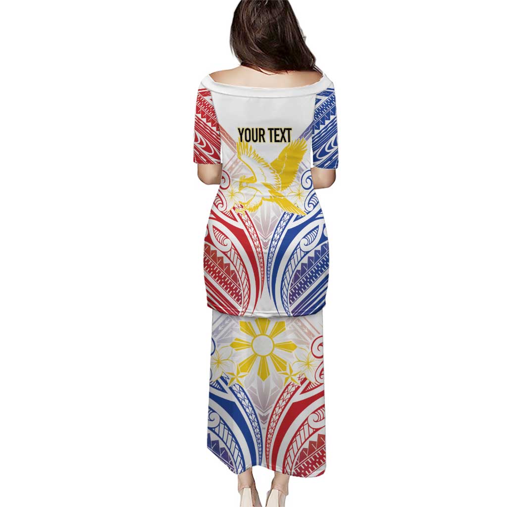 Philippines Tribal Sun Personalized Puletasi Hunting Eagle