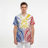 Philippines Tribal Sun Personalized Scrub Top Hunting Eagle