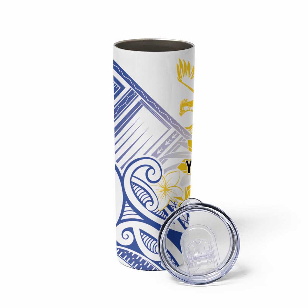 Philippines Tribal Sun Personalized Skinny Tumbler Hunting Eagle