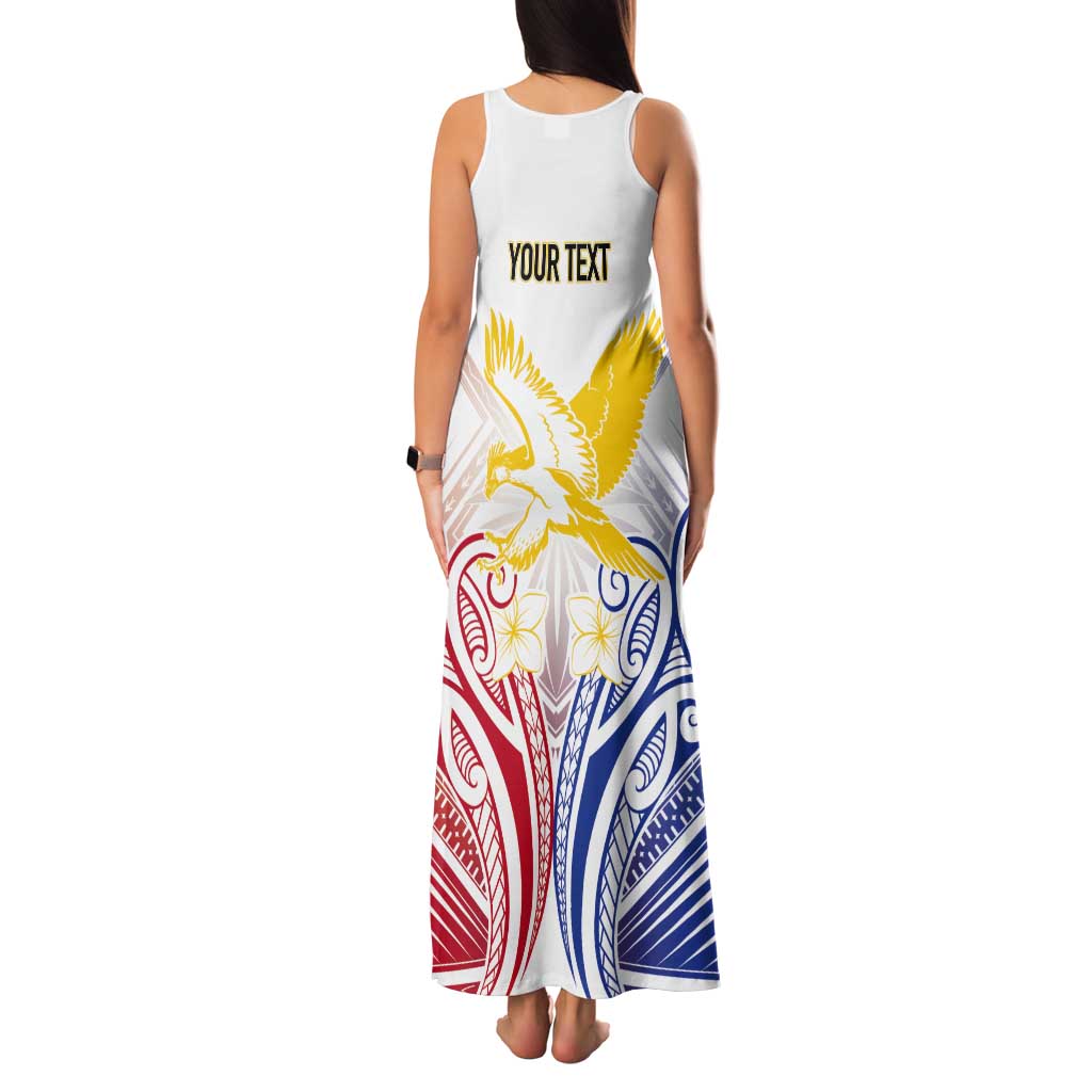 Philippines Tribal Sun Personalized Tank Maxi Dress Hunting Eagle