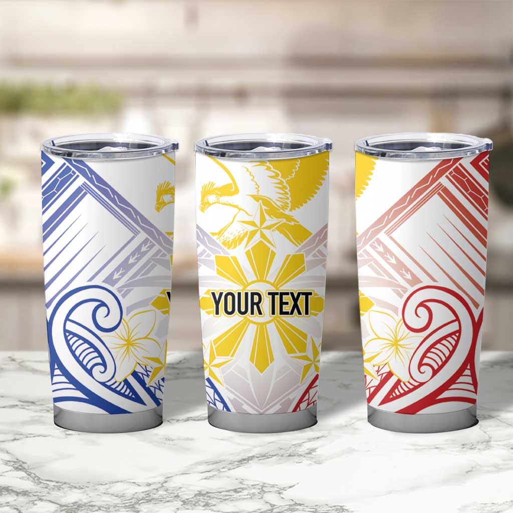 Philippines Tribal Sun Personalized Tumbler Cup Hunting Eagle