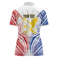 Philippines Tribal Sun Personalized Women Polo Shirt Hunting Eagle