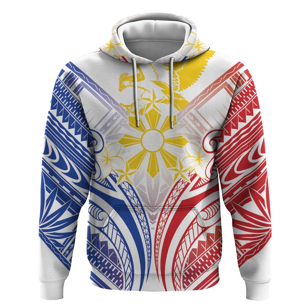 Philippines Tribal Sun Personalized Zip Hoodie Hunting Eagle