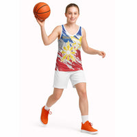 Personalized Filipino Sun and Stars Basketball Jersey Grunge Vibes