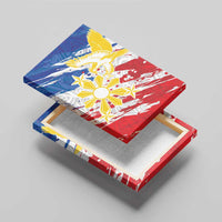 Filipino Sun and Stars Canvas Wall Art Grunge Vibes