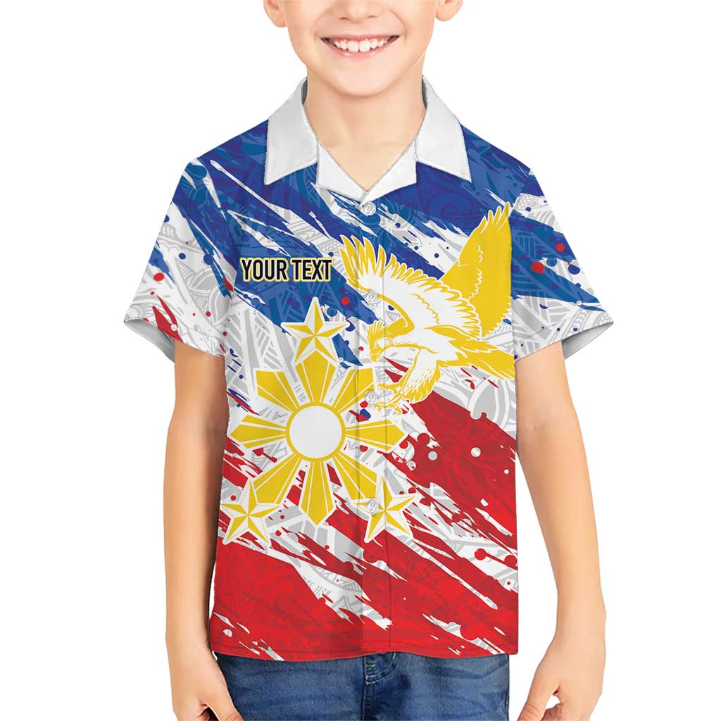 Personalized Filipino Sun and Stars Family Matching Off Shoulder Maxi Dress and Hawaiian Shirt Grunge Vibes LT7 Son's Shirt White - Polynesian Pride