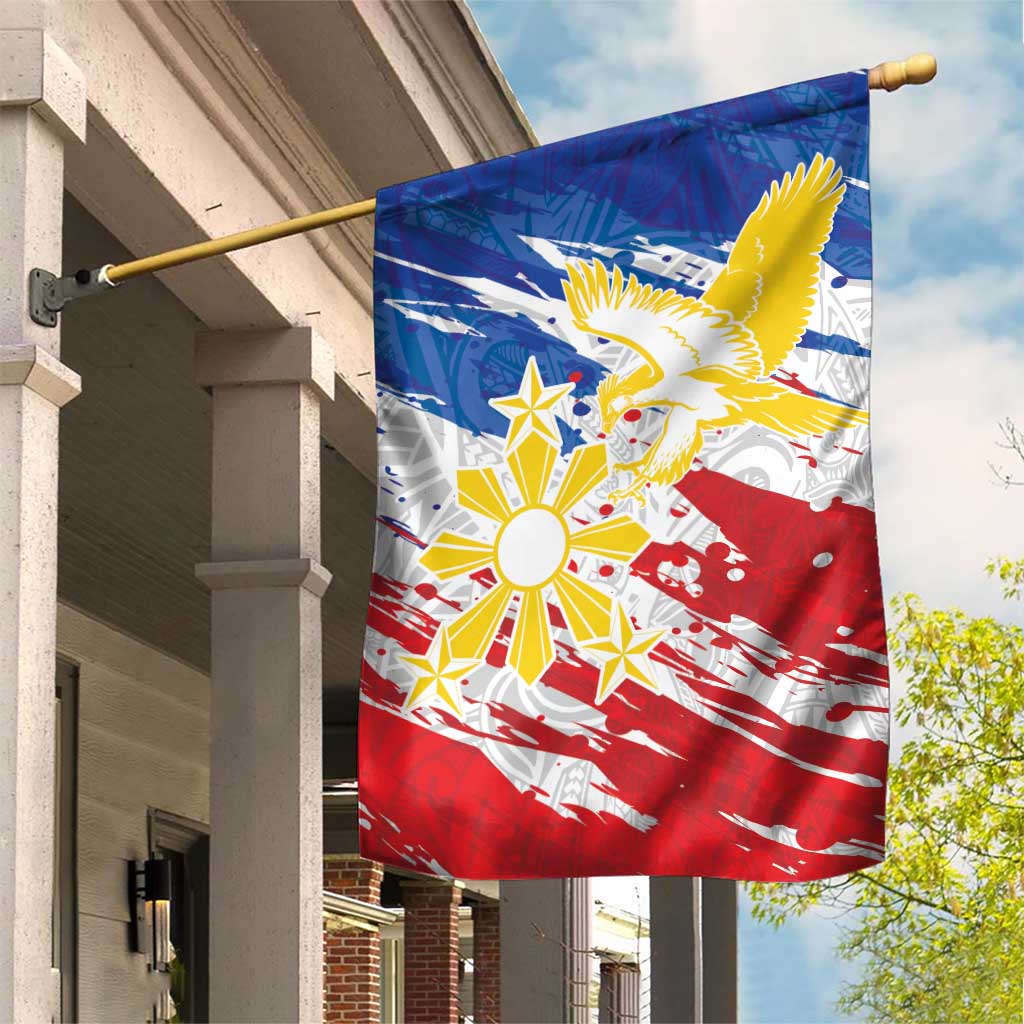 Filipino Sun and Stars Garden Flag Grunge Vibes