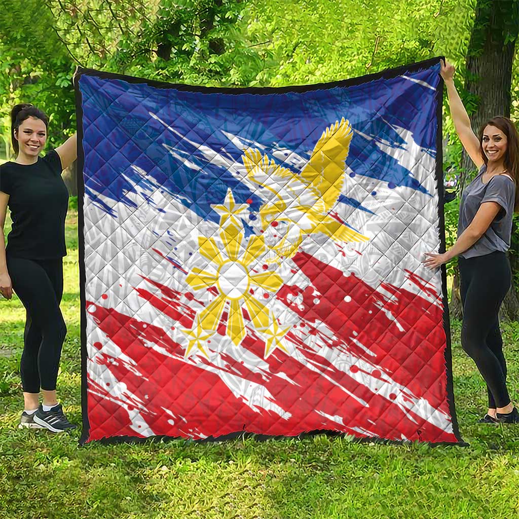 Filipino Sun and Stars Quilt Grunge Vibes