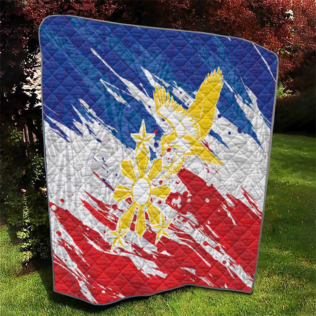 Filipino Sun and Stars Quilt Grunge Vibes