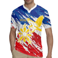 Personalized Filipino Sun and Stars Rugby Jersey Grunge Vibes