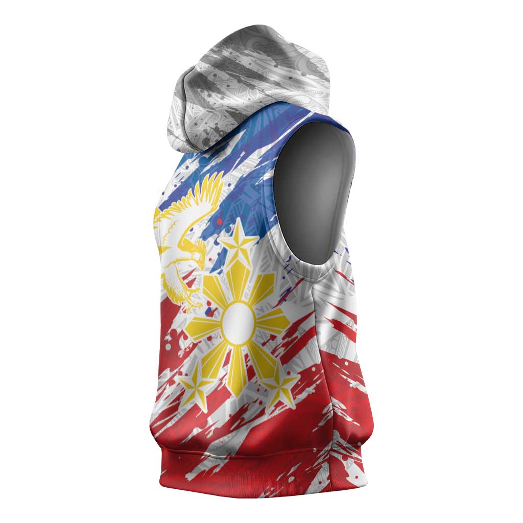 Personalized Filipino Sun and Stars Sleeveless Hoodie Grunge Vibes
