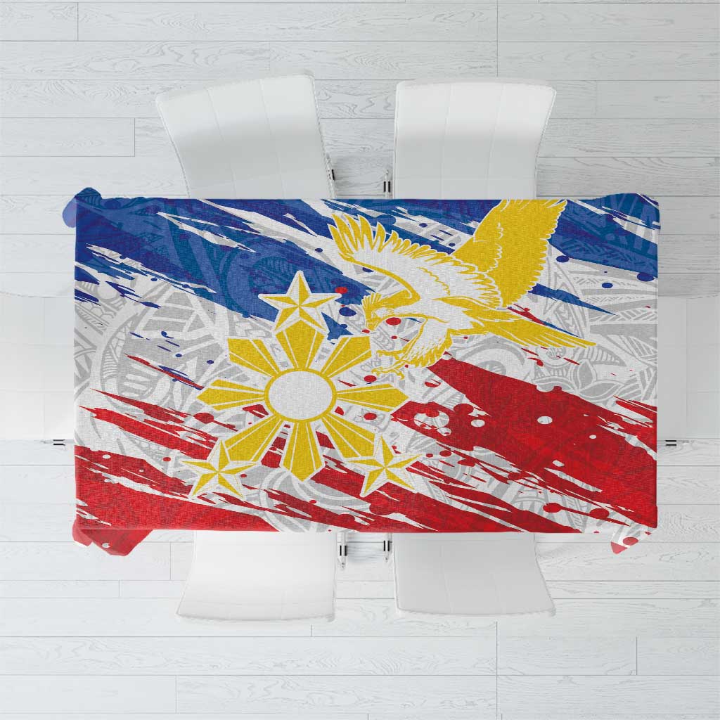 Filipino Sun and Stars Tablecloth Grunge Vibes