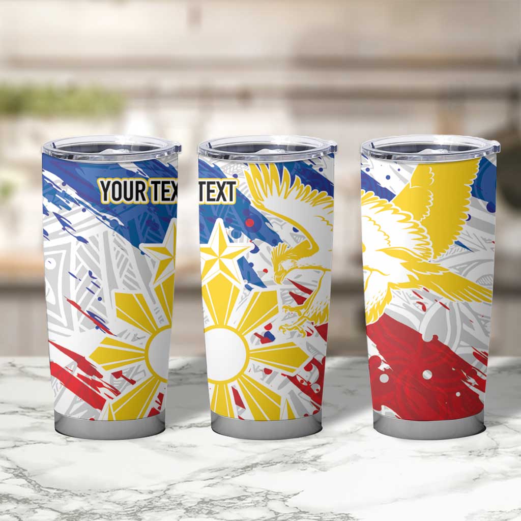 Personalized Filipino Sun and Stars Tumbler Cup Grunge Vibes