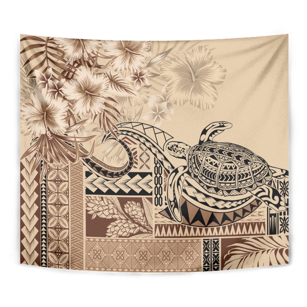 Vaiaso o le Gagana Samoa Tapestry Siapo Motif Beige LT7 - Polynesian Pride