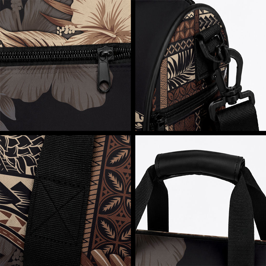 Vaiaso o le Gagana Samoa Duffle Bag Siapo Motif Black
