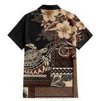 Vaiaso o le Gagana Samoa Family Matching Mermaid Dress and Hawaiian Shirt Siapo Motif Black LT7 - Polynesian Pride