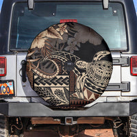 Vaiaso o le Gagana Samoa Spare Tire Cover Siapo Motif Black LT7 Black - Polynesian Pride
