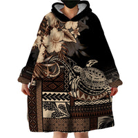 Vaiaso o le Gagana Samoa Wearable Blanket Hoodie Siapo Motif Black LT7 - Polynesian Pride