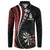 Personalized New Zealand Darts Button Sweatshirt Kowhaiwhai Whero Koiri - Manaia