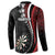 Personalized New Zealand Darts Button Sweatshirt Kowhaiwhai Whero Koiri - Manaia