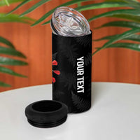 Personalized New Zealand Darts 4 in 1 Can Cooler Tumbler Kowhaiwhai Whero Koiri - Manaia LT7 - Polynesian Pride