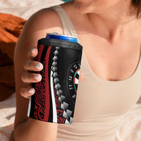 Personalized New Zealand Darts 4 in 1 Can Cooler Tumbler Kowhaiwhai Whero Koiri - Manaia LT7 - Polynesian Pride