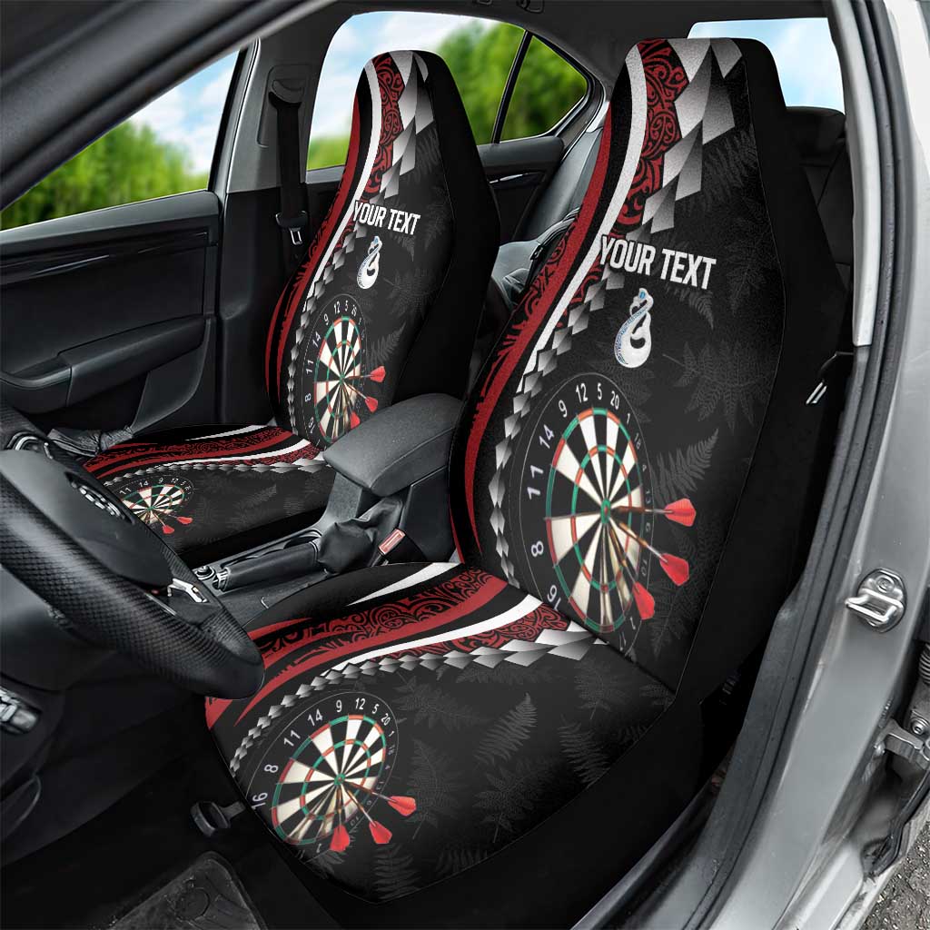 Personalized New Zealand Darts Car Seat Cover Kowhaiwhai Whero Koiri - Manaia LT7 - Polynesian Pride