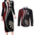 Personalized New Zealand Darts Couples Matching Long Sleeve Bodycon Dress and Long Sleeve Button Shirt Kowhaiwhai Whero Koiri - Manaia