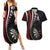Personalized New Zealand Darts Couples Matching Summer Maxi Dress and Hawaiian Shirt Kowhaiwhai Whero Koiri - Manaia