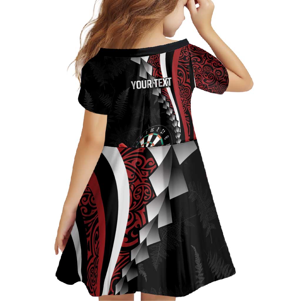 Personalized New Zealand Darts Family Matching Tank Maxi Dress and Hawaiian Shirt Kowhaiwhai Whero Koiri - Manaia LT7 - Polynesian Pride