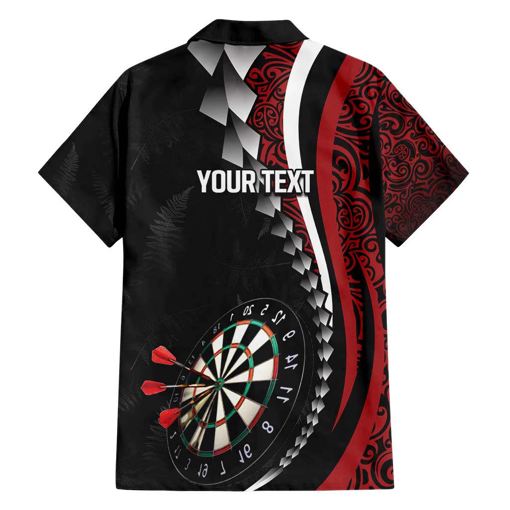 Personalized New Zealand Darts Hawaiian Shirt Kowhaiwhai Whero Koiri - Manaia LT7 - Polynesian Pride