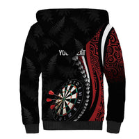 Personalized New Zealand Darts Sherpa Hoodie Kowhaiwhai Whero Koiri - Manaia LT7 - Polynesian Pride