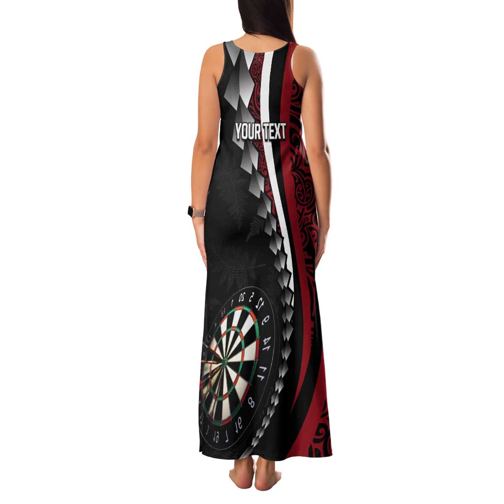 Personalized New Zealand Darts Tank Maxi Dress Kowhaiwhai Whero Koiri - Manaia LT7 - Polynesian Pride
