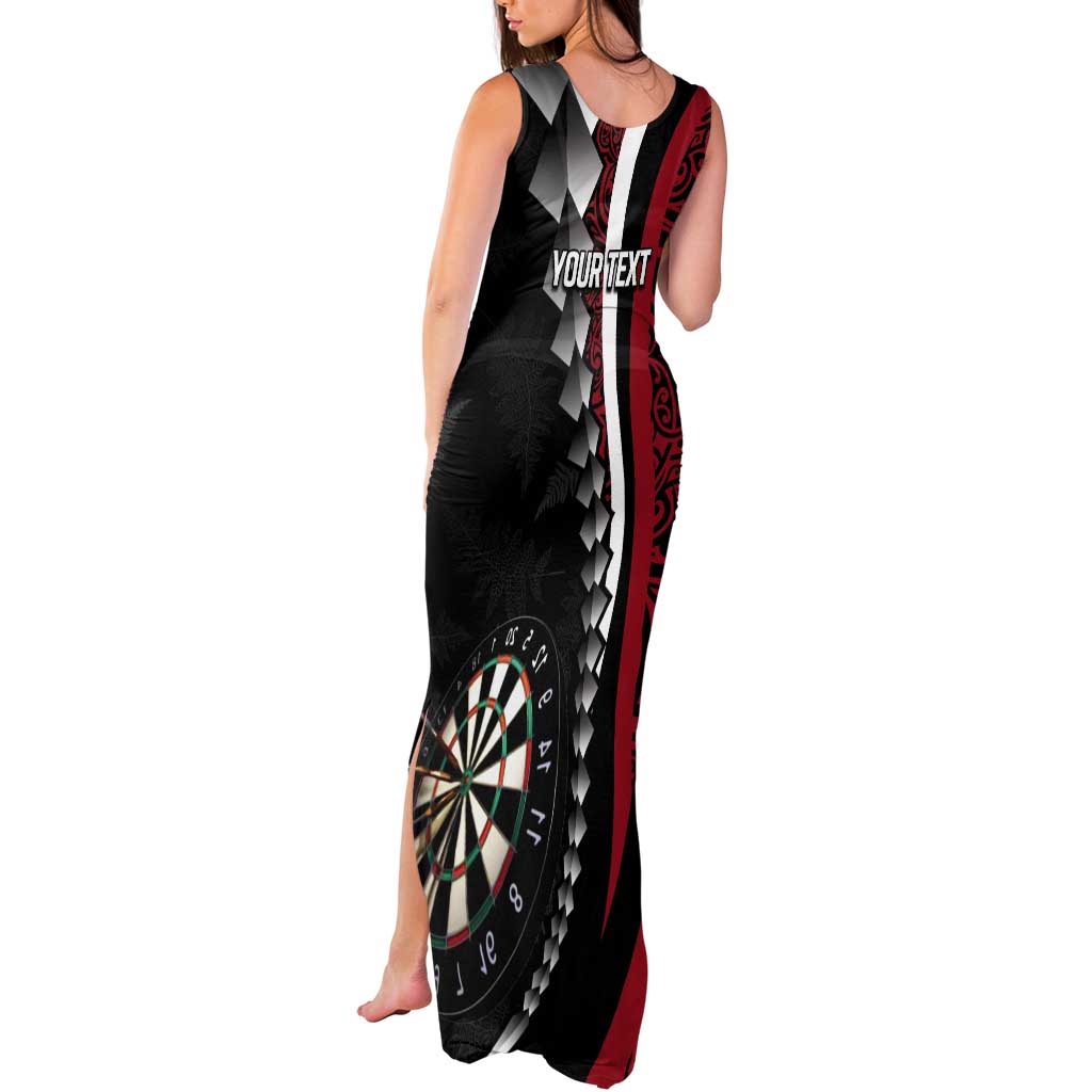 Personalized New Zealand Darts Tank Maxi Dress Kowhaiwhai Whero Koiri - Manaia LT7 - Polynesian Pride