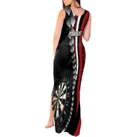 Personalized New Zealand Darts Tank Maxi Dress Kowhaiwhai Whero Koiri - Manaia LT7 - Polynesian Pride