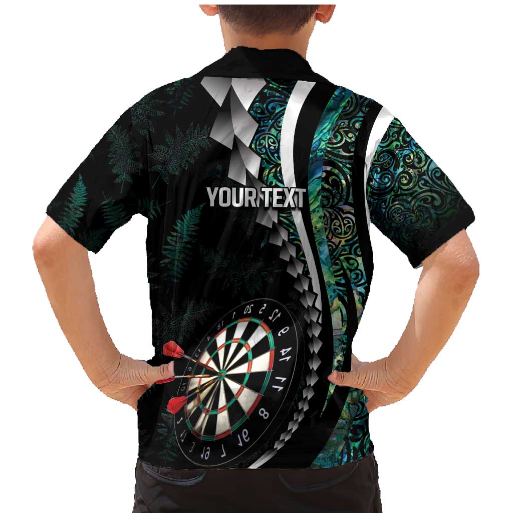 Personalized New Zealand Darts Family Matching Mermaid Dress and Hawaiian Shirt Paua Shell Koiri - Manaia LT7 - Polynesian Pride