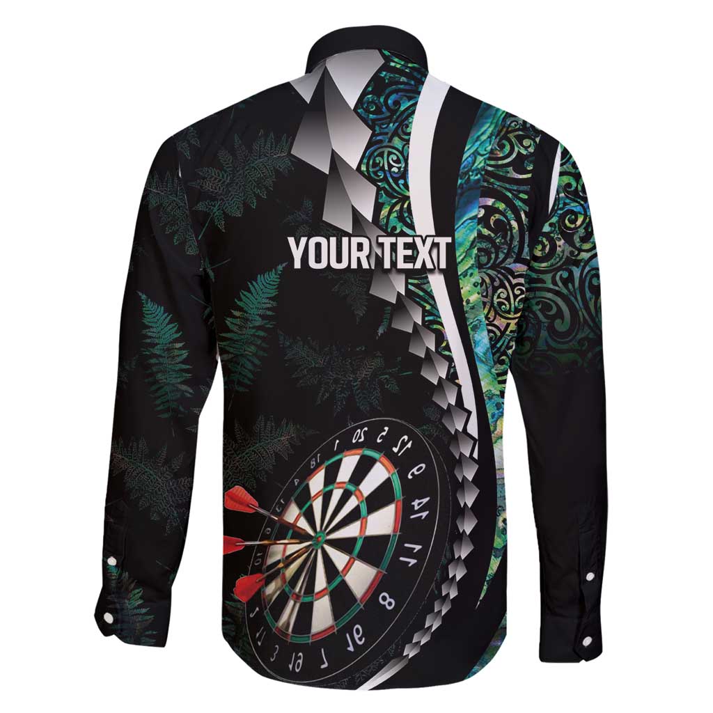 Personalized New Zealand Darts Family Matching Mermaid Dress and Hawaiian Shirt Paua Shell Koiri - Manaia LT7 - Polynesian Pride