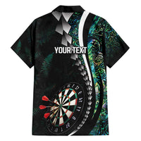 Personalized New Zealand Darts Family Matching Summer Maxi Dress and Hawaiian Shirt Paua Shell Koiri - Manaia LT7 - Polynesian Pride