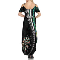 Personalized New Zealand Darts Family Matching Summer Maxi Dress and Hawaiian Shirt Paua Shell Koiri - Manaia LT7 - Polynesian Pride