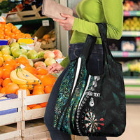 Personalized New Zealand Darts Grocery Bag Paua Shell Koiri - Manaia
