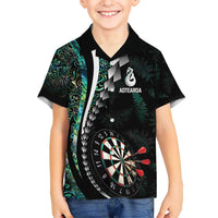 Personalized New Zealand Darts Kid Hawaiian Shirt Paua Shell Koiri - Manaia